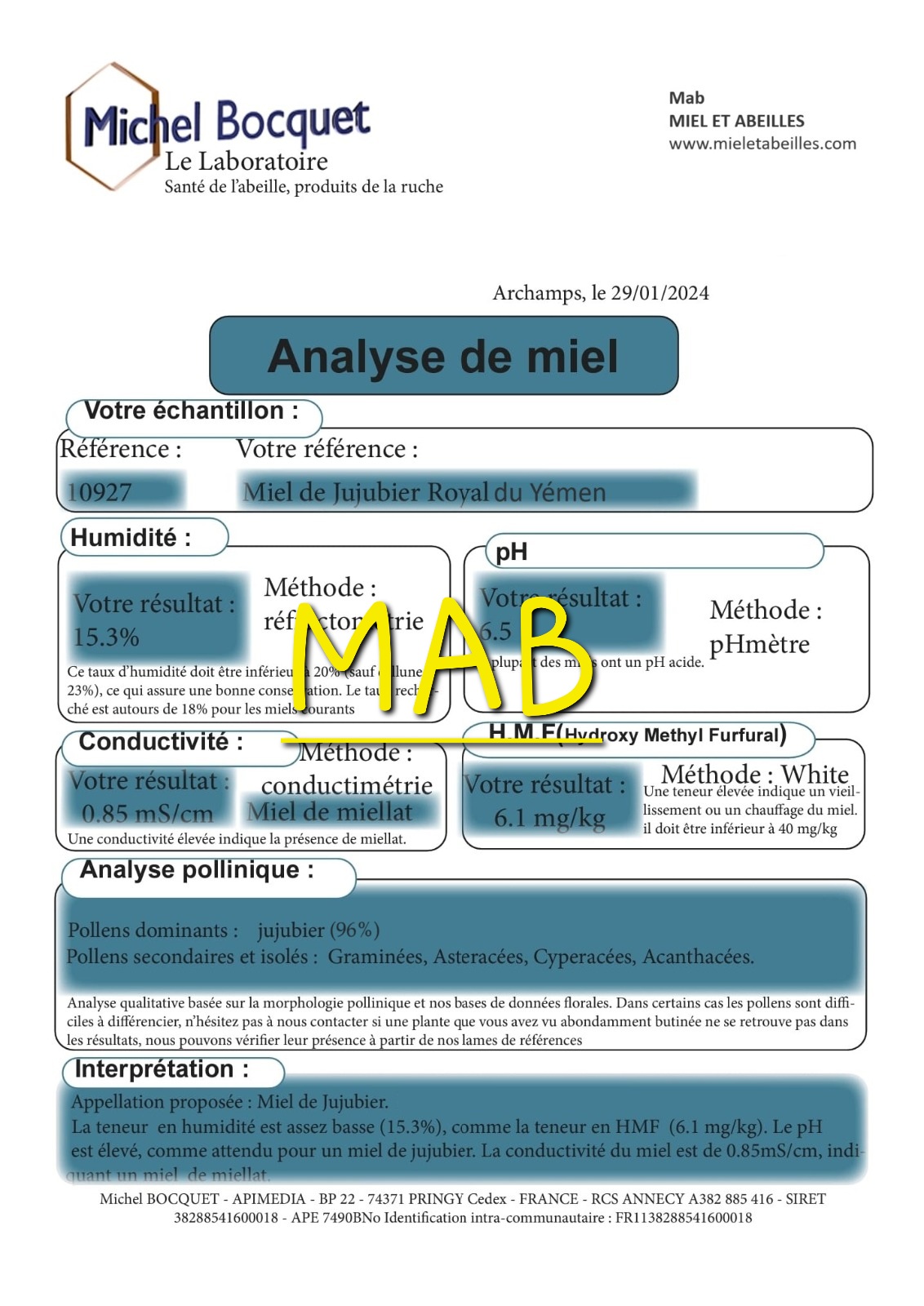 Miel de jujubier Royal Yemen Format Familial – Image 3
