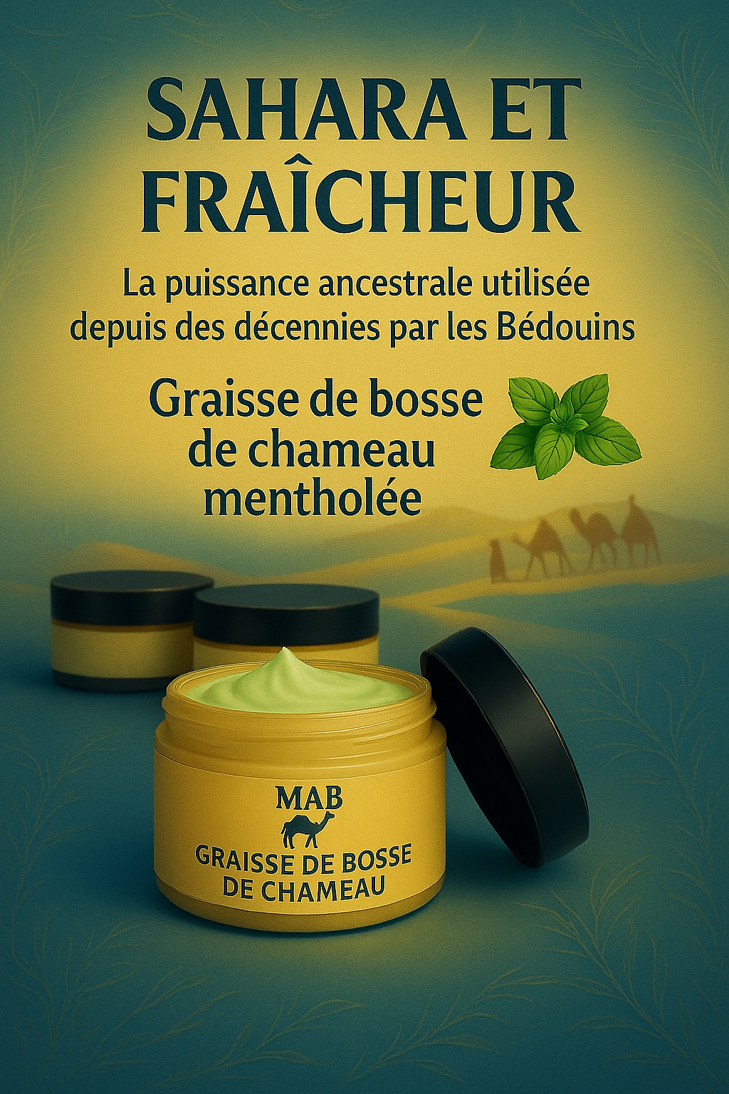 Graisse de Bosse de Chameau Mentholée – Soin Naturel Douleurs – Image 3