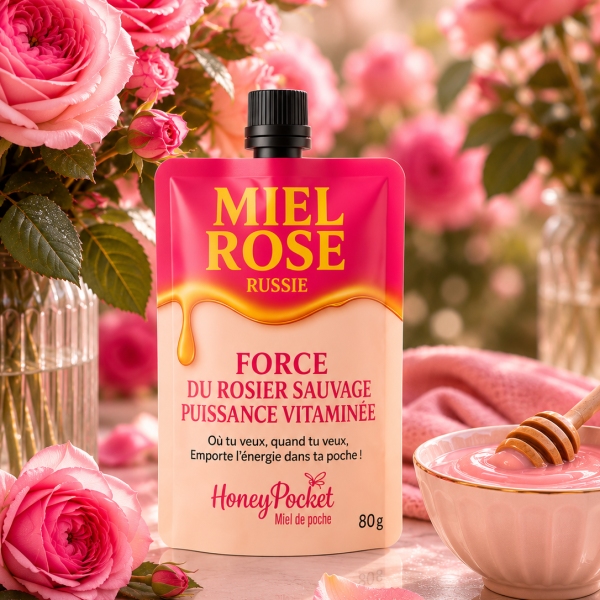 Honey Pocket – Miel Rose Premium (80 g)