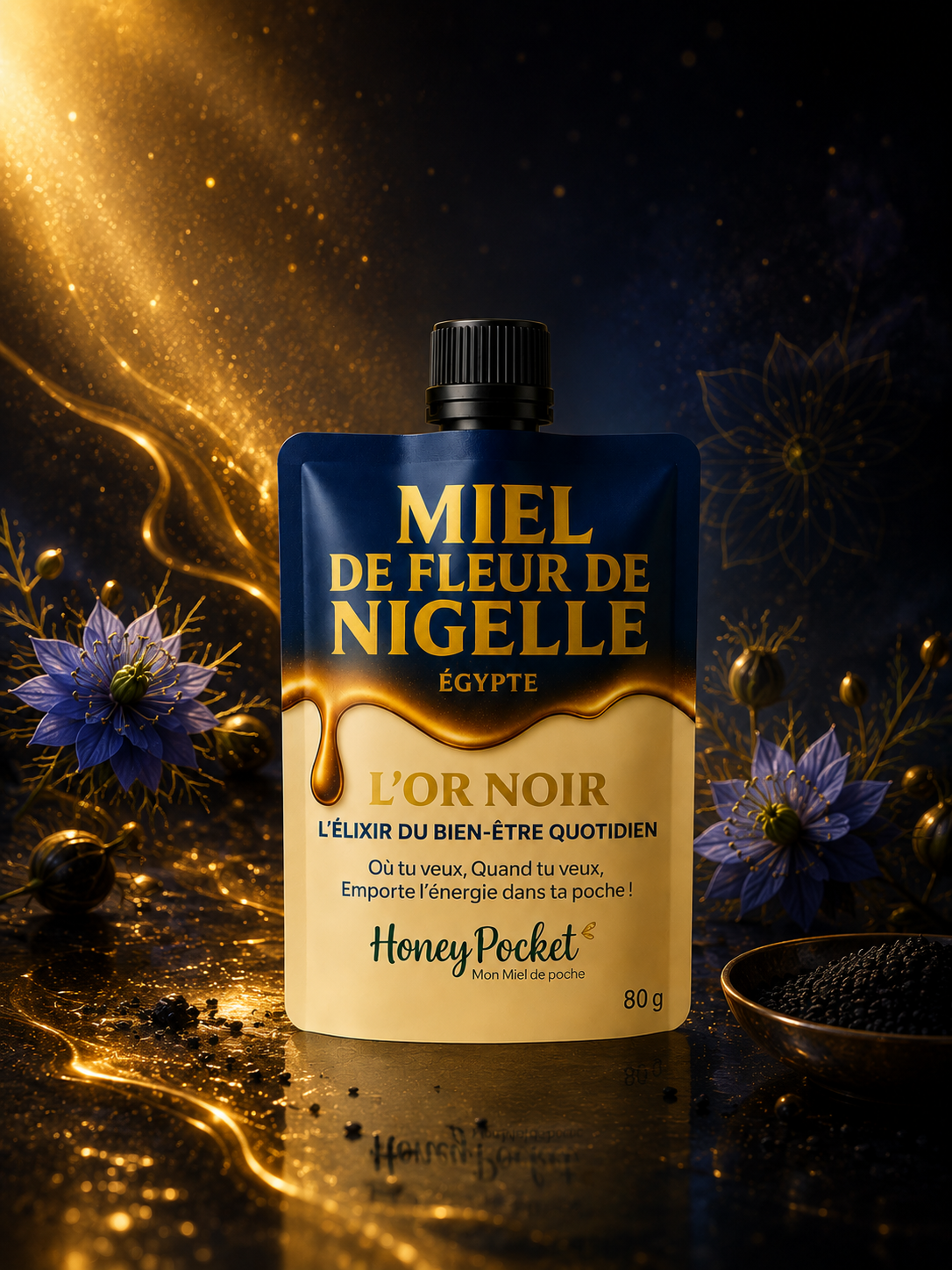 Honey Pocket – Miel de Nigelle Premium (80 g) – Image 2