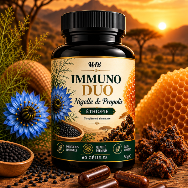 Gélules IMMUNO DUO : Nigelle & Propolis